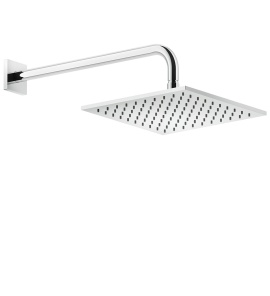 Gessi Rilievo Deszczownica kwadratowa 25x25 cm z ramieniem ściennym chrom 59158.031