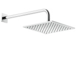 Gessi Rilievo Deszczownica kwadratowa 25x25 cm z ramieniem ściennym chrom 59158.031