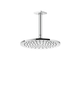 Gessi Rilievo Deszczownica okrągła średnica 25 cm z ramieniem sufitowym chrom 59152.031