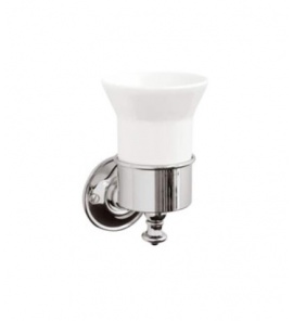 Gentry Home Kent Kubek ceramiczny z uchwytem ściennym Chrom 10546