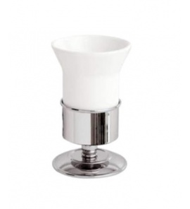Gentry Home Kent Kubek ceramiczny na szczoteczki stojący Chrom 10523