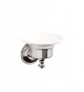 Gentry Home Kent Mydelniczka ceramiczna z uchwytem ściennym Chrom 10540