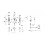 Gentry Home Berkeley Bateria umywalkowa 3-otworowa Chrom 8345