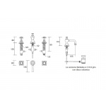 Gentry Home Mayfair Bateria umywalkowa 3-otworowa Chrom 8045