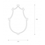 Gentry Home Adelle Lustro ścienne 90x59,3 cm wykończenie Havana 10-030