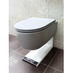 Olympia Ceramica Milady Miska bezrantowa 52x36 z deską wolnoopadającą slim grey matt MIL120203+C5CN03