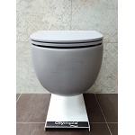 Olympia Ceramica Milady Miska bezrantowa 52x36 z deską wolnoopadającą slim grey matt MIL120203+C5CN03