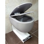 Olympia Ceramica Milady Miska bezrantowa 52x36 z deską wolnoopadającą slim grey matt MIL120203+C5CN03