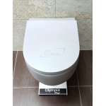 Olympia Ceramica Milady Miska bezrantowa 52x36 z deską wolnoopadającą slim grey matt MIL120203+C5CN03