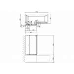 Britton Cleargreen EcoSquare Parawan nawannowy trzyczęściowy lewy 82x145 BS8L