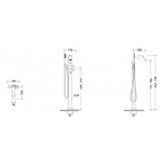 Flaminia Fold Bateria wannowo-natryskowa wolnostojąca Chrom FL2580
