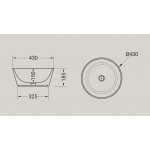 Hidra Wire Umywalka okrągła Ø 430 mm Czarny mat W1.026