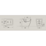 Hidra Faster Kiub Bidet stojący Ceppo di gre grey KI14.100
