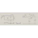 Hidra Faster Kiub Umywalka ścienna 101x46 cm z półką po lewej Biała KI100SX.001