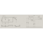 Hidra Faster Kiub Umywalka ścienna 101x46 cm z półką po prawej Biała KI100DX.001