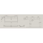 Hidra Faster Kiub Umywalka ścienna 120x46 cm Biała KI120.001