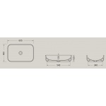  Hidra Gio Evolution Umywalka stawiana na blat 60,5x40 cm Biały G40E.001 W MAGAZYNIE!!