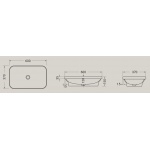   Hidra Gio Evolution Umywalka wpuszczana w blat 60x37 cm biała G140.001 W MAGAZYNIE!!