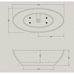 Hidra Gio Evolution Wanna wolnostojąca 180x85 cm Biały GV61L.001