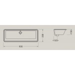      Hidra Gea Umywalka pod blatowa 90x33 cm Biała A110.001 WYPRZEDAŻ MAGAZYNOWA!!