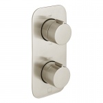 Vado Edit Bateria prysznicowa termostatyczna, podtynkowa, pionowa, 2-drożna Nikiel szczotkowany IND-T148/2-ALT-BRN