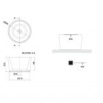 Scarabeo Bucket Umywalka Ø35 biały 8808