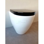 Flaminia Link Miska WC stojąca 560x360 mm Biała z deską zwykłą Czarną LK117+5051CW02NER