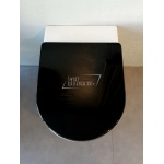 Flaminia Link Miska WC stojąca 560x360 mm Biała z deską zwykłą Czarną LK117+5051CW02NER