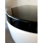 Flaminia Link Miska WC stojąca 560x360 mm Biała z deską zwykłą Czarną LK117+5051CW02NER