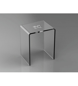   Galatea Design Relax – Transparentny Taboret Łazienkowy | GDNPDSTX W MAGAZYNIE!!