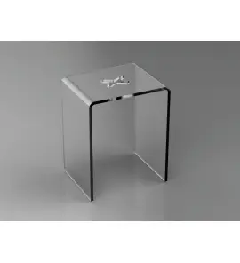   Galatea Design Relax – Transparentny Taboret Łazienkowy | GDNPDSTX W MAGAZYNIE!!