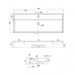 Scarabeo Teorema 2.0 Umywalka 120x46 biały 5107/R-120A