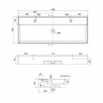 Scarabeo Teorema 2.0 Umywalka 120x46 biały 5107/R-120B