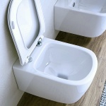 Hidra Faster Wc wiszący bez kołnierza 53x36,5 cm z deską wolnoopadającą biały FAWR20.001+FAZQ.001 PROMOCJA!! W MAGAZYNIE!!