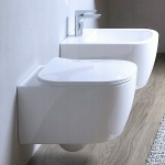Hidra Faster Wc wiszący bez kołnierza 53x36,5 cm z deską wolnoopadającą biały FAWR20.001+FAZQ.001 PROMOCJA!! W MAGAZYNIE!!