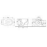Hidra Gio Evolution Miska wisząca rimless z deską wolnoopadającą biała GWR20.001+GZQ.001