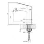 Vedo Desso Bateria bidetowa jednouchwytowa Chrom VBD4002