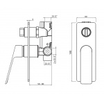 Vedo Desso Bateria wannowo-natryskowa podtynkowa II Czarny Matowy VBD4016CZ