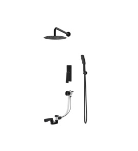 Vedo Desso System wannowo-natryskowy podtynkowy II z deszczownicą ∅ 25 cm Czarny Matowy VBD4232CZ/25