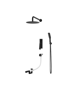 Vedo Desso System wannowo-natryskowy podtynkowy III z deszczownicą Ø 25 cm Czarny Matowy VBD4233CZ/25