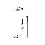 Vedo Desso System wannowo-natryskowy podtynkowy III z deszczownicą Ø 25 cm Czarny Matowy VBD4233CZ/25
