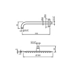 Vedo Desso System wannowo-natryskowy podtynkowy III z deszczownicą Ø 30 cm Czarny Matowy VBD4233CZ/30