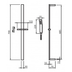 Vedo Sette Nero System natryskowy podtynkowy III Czarny Matowy VBS7223CZ/25