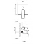 Vedo Sette Nero System natryskowy podtynkowy IV Czarny Matowy VBS7224CZ/30
