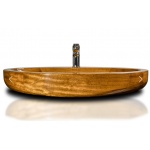 Ambivalent Oval Umywalka nablatowa 73x40x11 cm drewniana OVAL