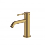      Britton Hoxton Bateria umywalkowa jednouchwytowa Brushed brass HOX.001BB WYPRZEDAŻ MAGAZYNOWA!!