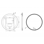 Britton Hoxton Lustro 800 mm z Led Czarny matt HOX.022MB