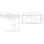Britton Shoreditch Umywalka ścienna 100x45 cm Biały SHR.015