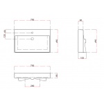 Britton Shoreditch Umywalka ścienna 70x45 cm Biały SHR.017