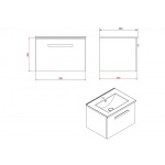 Britton MyHome Szafka pod umywalkę 60 cm Biały MY60CTUWHW